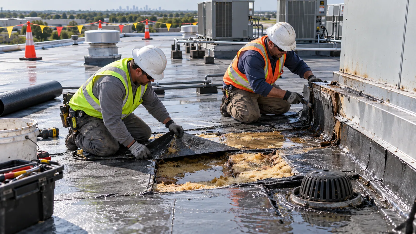 Roof Drains, Scuppers and Ponding Correction in St. Paul, MN